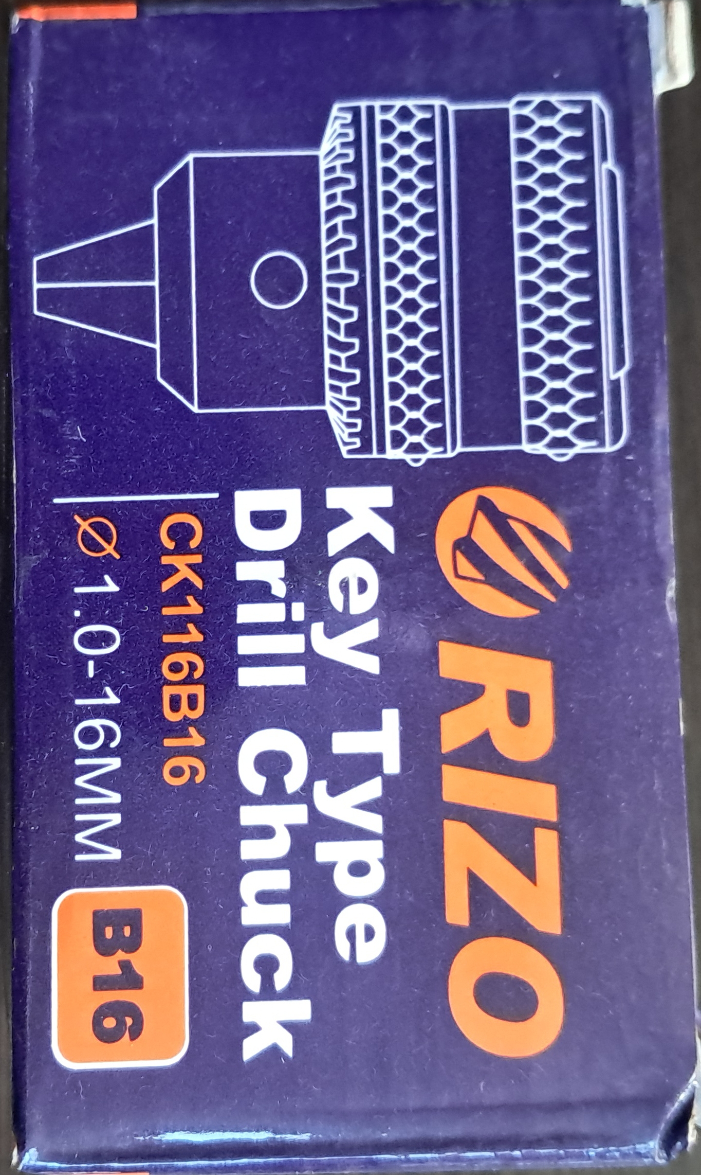 سه نظام دریل آچاری صنعتی سایز ( ۱ _ ۱۶ ) B16 برند RIZO مدل CK116B16