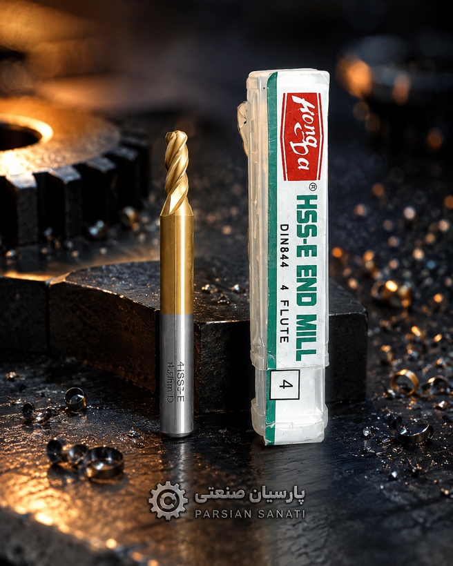 فرزانگشتی سرگرد طلایی HSS E سایز۴ طول استاندارد(۵۵) هانگدا