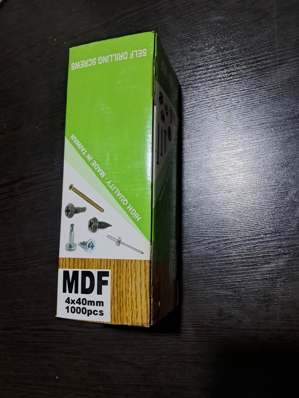 پیچ ام دی اف MDF سایز ۴ × ۴۰ میلیمتر برند همرو تایوانی اصل بسته ۱۰۰۰عددی